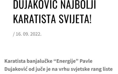 Pavle Dujaković najbolji karatista svijeta